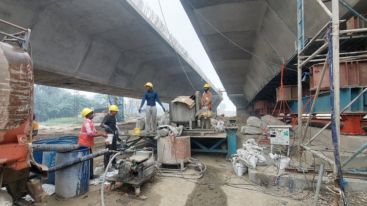 Grouting Methodology | Post Tension Concrete | Water Flashing | Kachi Dargah Bidupur Bridge |