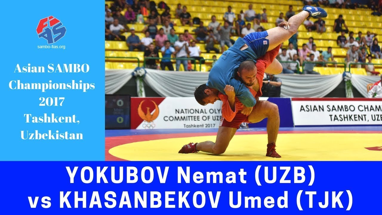 SAMBO. Asian Championships 2017. YOKUBOV (UZB) vs KHASANBEKOV (TJK). Men 90 kg