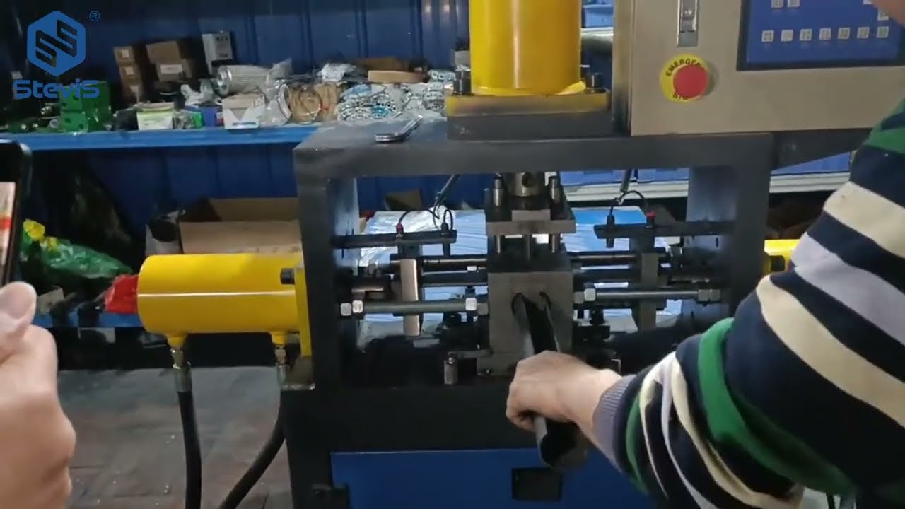 [SteviS Tech.] Semi-automatic steel round pipe punching machine