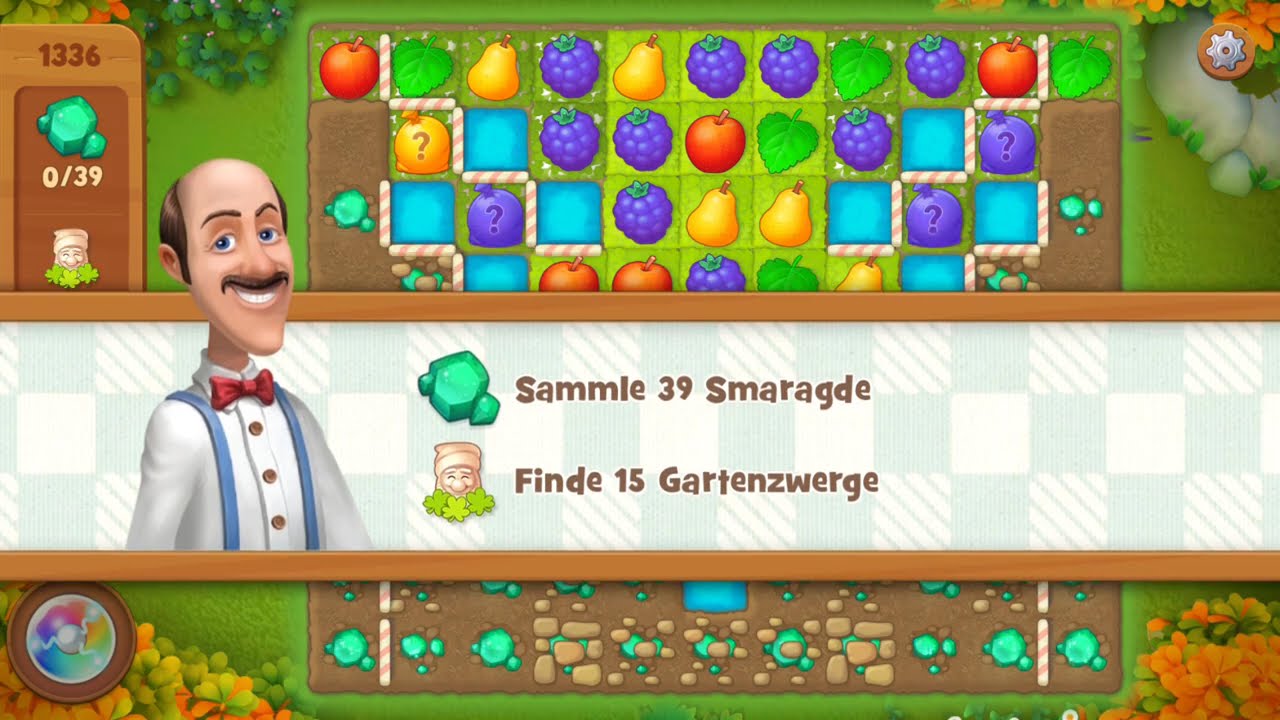Gardenscapes Level 1336 Lösung / Help / Solution - Mobil Handy Spiel Gameplay Let's Play