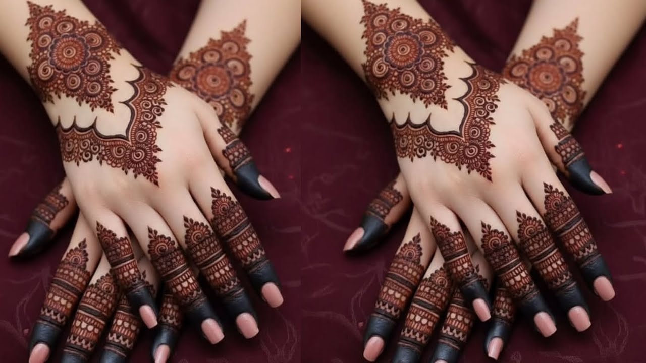 Simple and Easy Mehndi design |mihrab Mehndi design for back hands |Mehndi design 