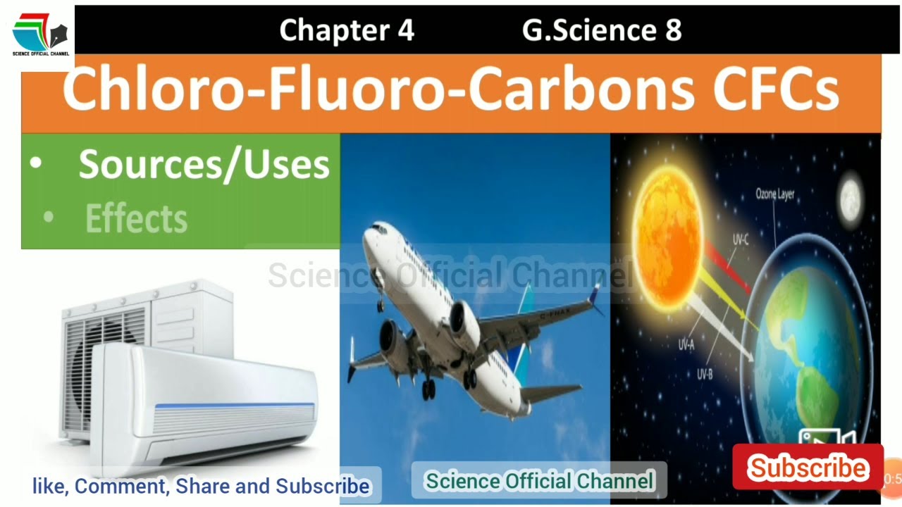 ChlorofluoroCarbons CFCs || Sources and effects of CFCs || Chapter 4 G.Science Class 8