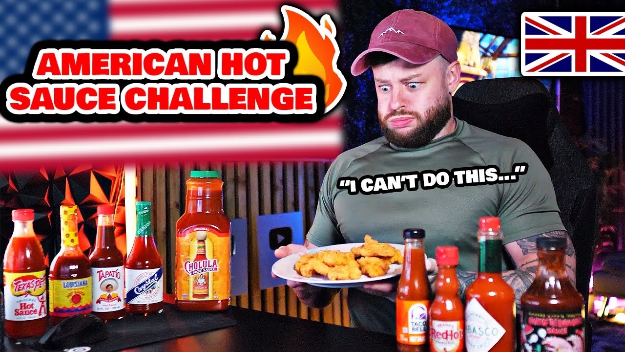 BRITISH GUY Tries The Most Popular HOT Sauces from AMERICA!🔥