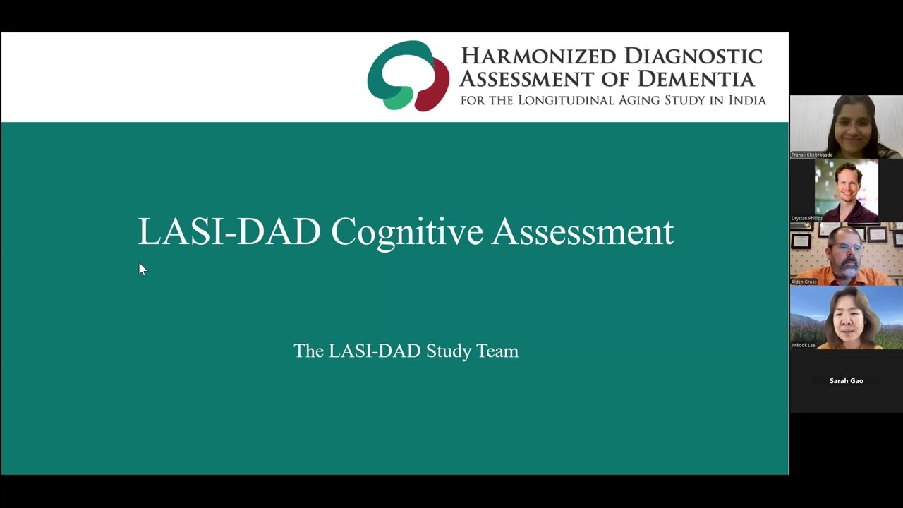 LASI-DAD Webinar Series: LASI-DAD Cognitive Assessment and Latent Cognitive Factor Scores
