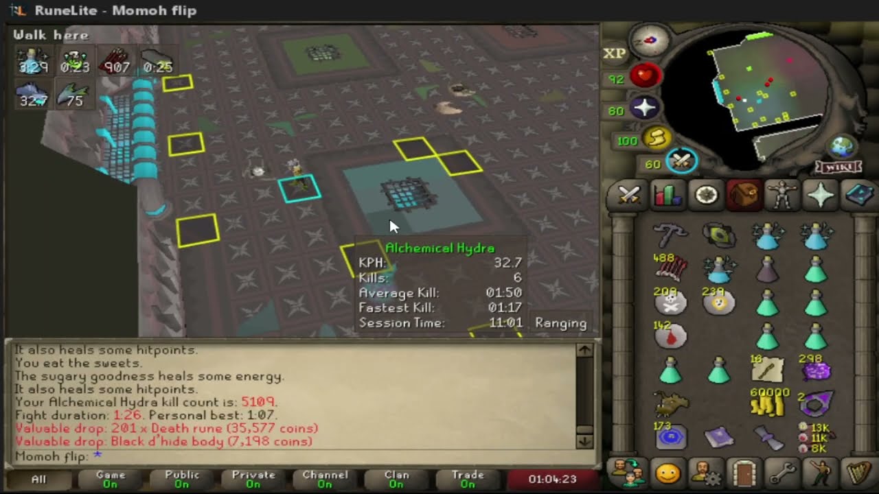 OSRS Alchemical Hydra w/Masori Armor & Lightbearer/zcb (30-33 kph)