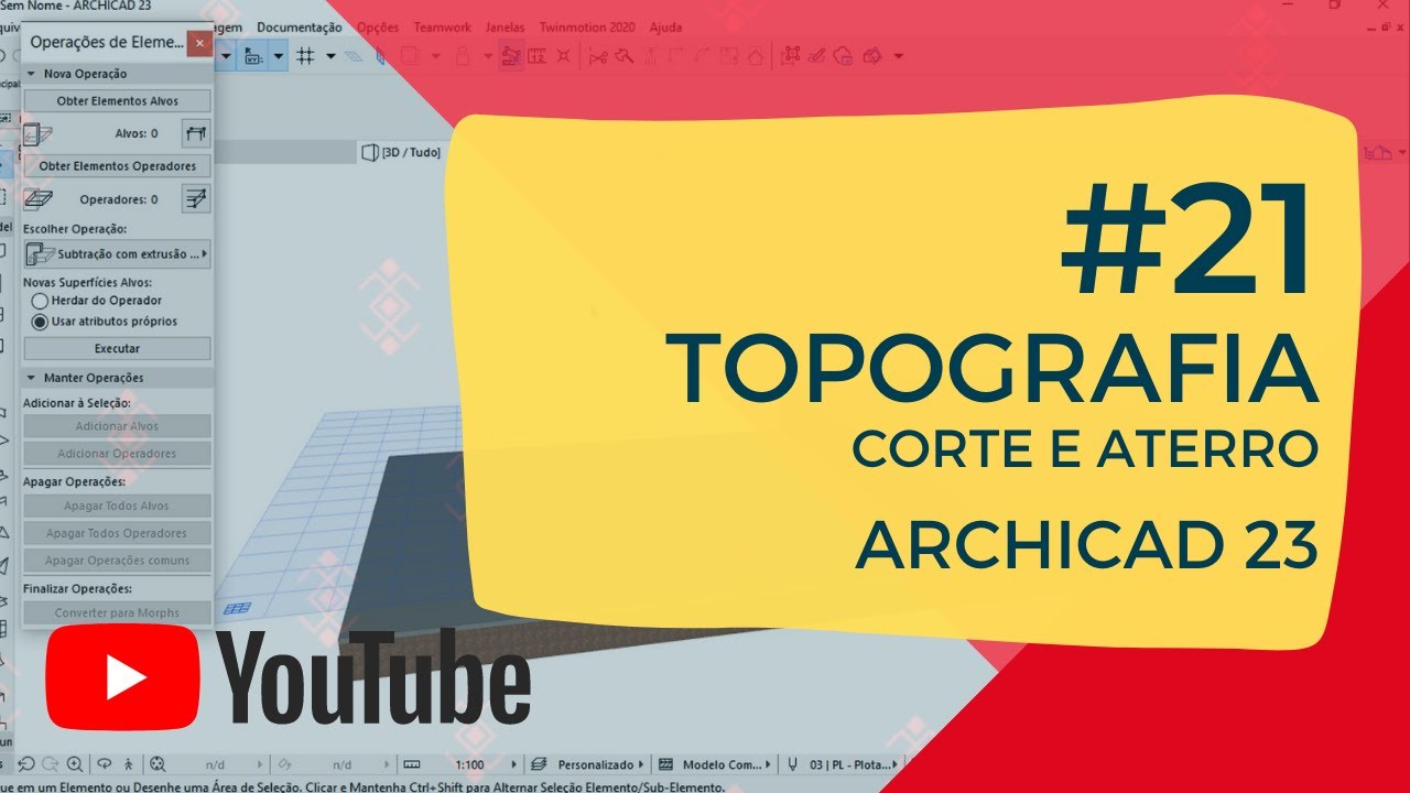 CORTE e ATERRO no ArchiCAD - Aula #21 | Curso de ArchiCAD 23