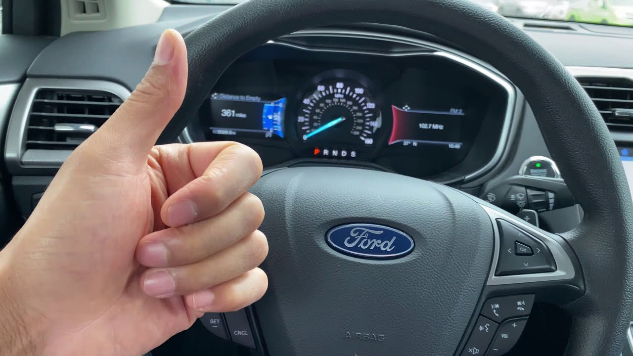 Ford Fusion – how to adjust the steering wheel height