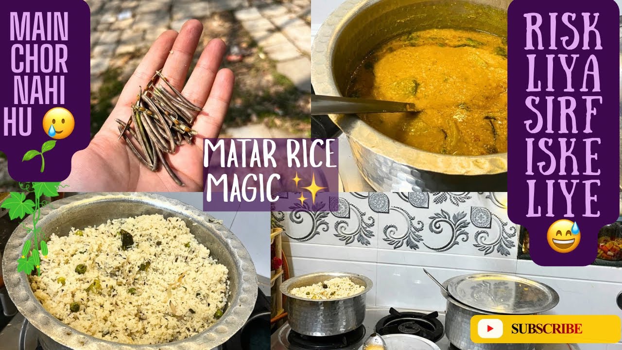 Plant Ke Liye Risk Liya! 😅🌿 Aur Banaya Tasty Matar Rice | Nikskitchenroutine 