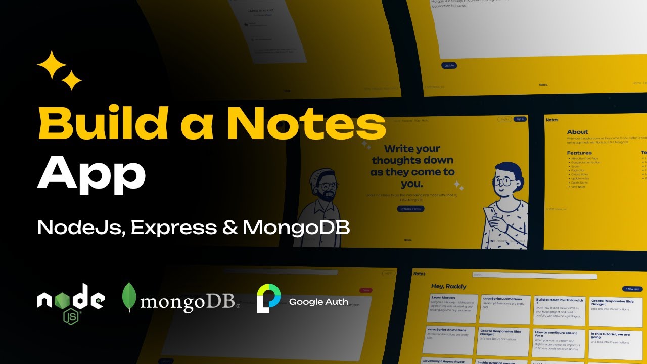 NodeJs Project - Build a Notes App using Express, MongoDB & Passport