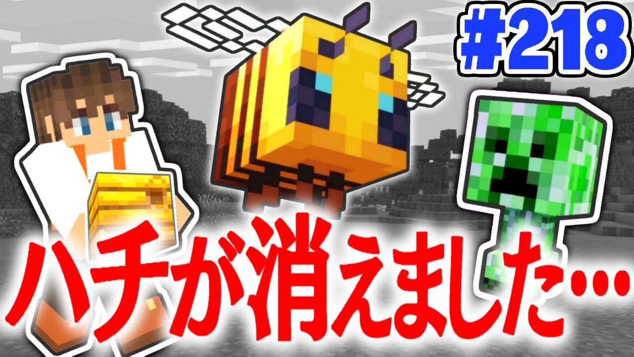 大変な事件が起きました…ハチが消えちゃった!?マイクラ実況Part218【マインクラフト】