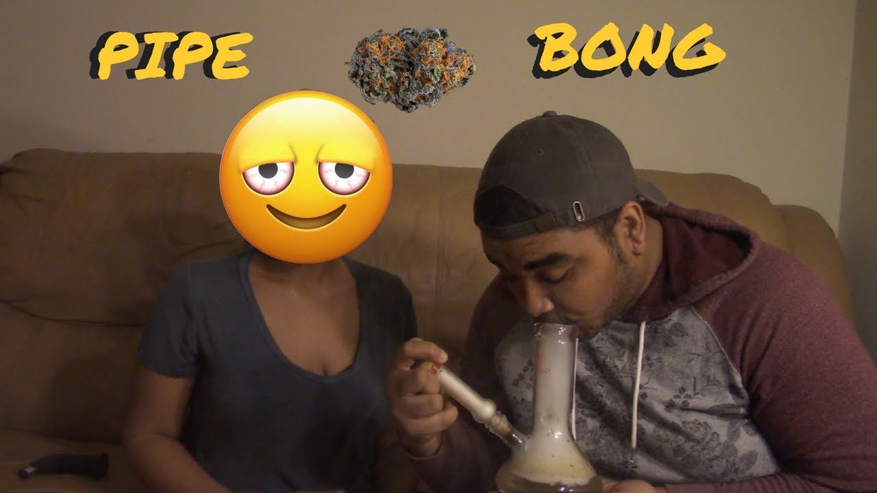 SMOKING A PIPE OUT OF A BONG!!