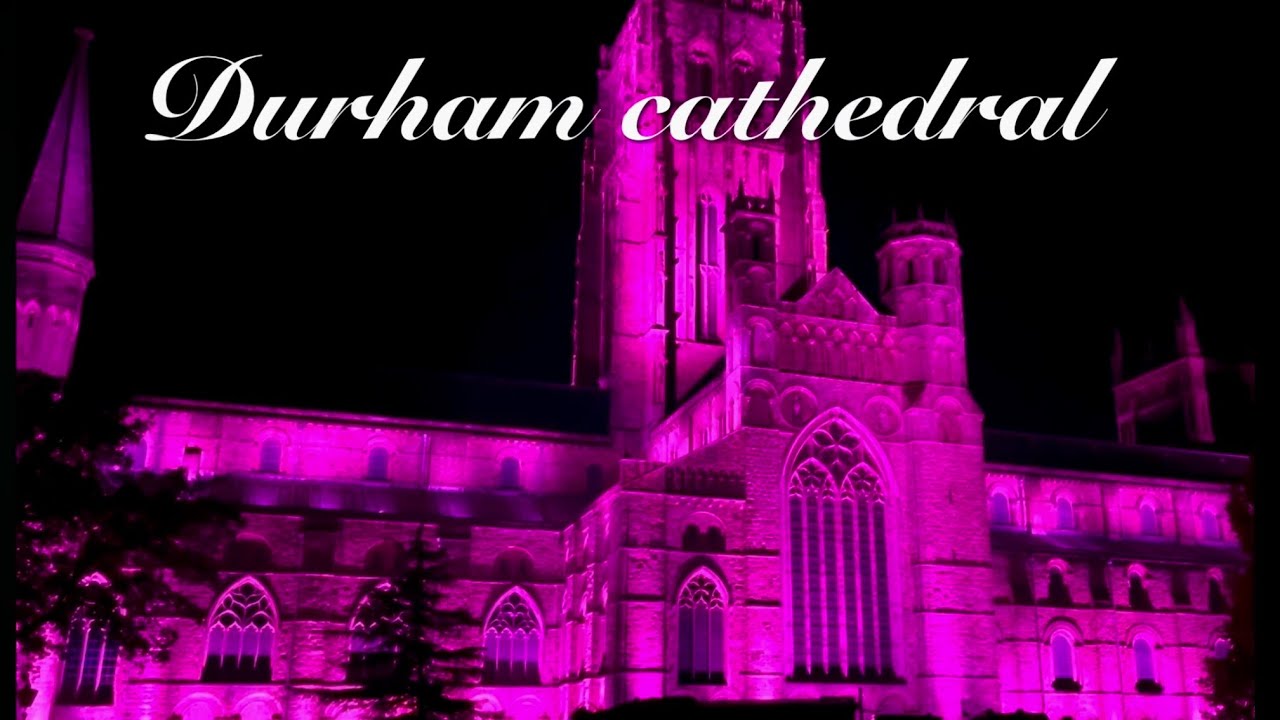 Englands beautiful northern city Durham cathedral at night time 🌙 