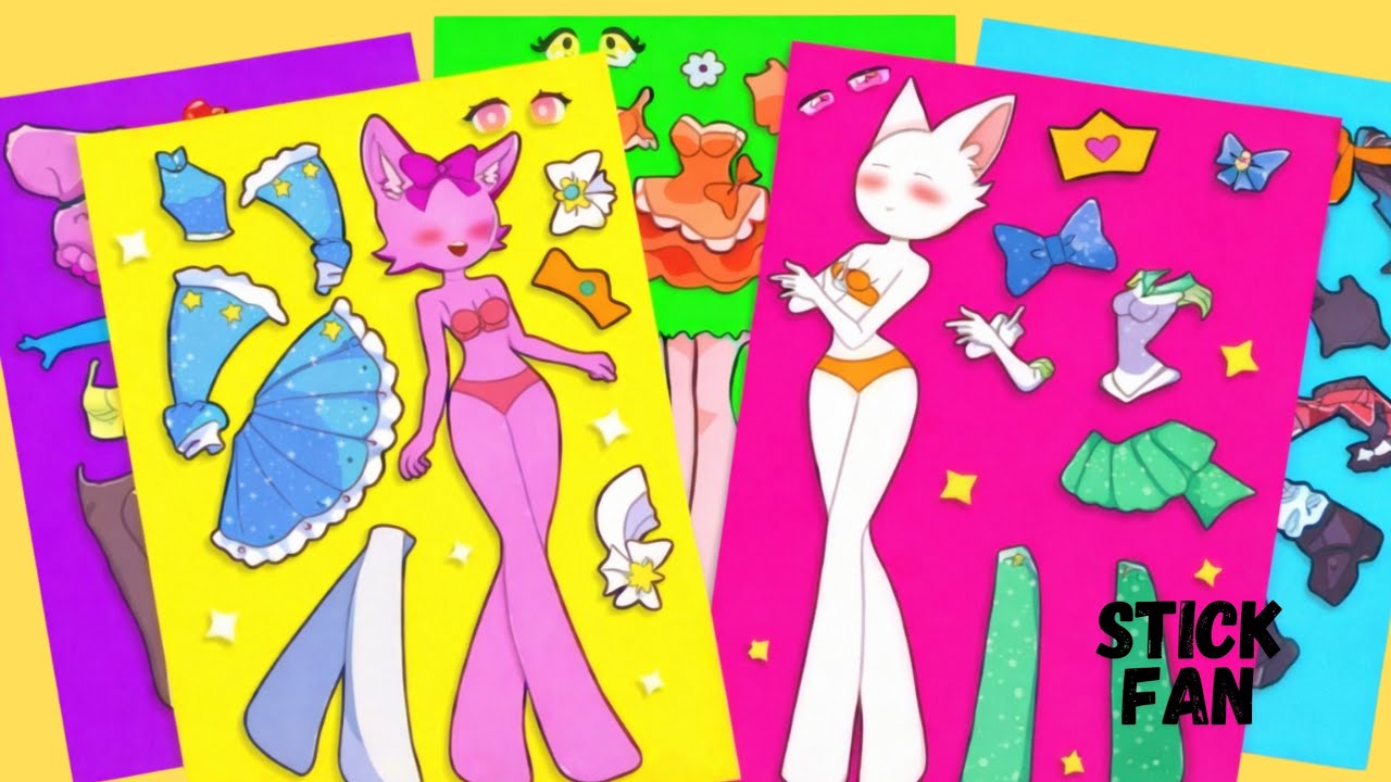 Colorful Paper Dolls Dress Up Game ✨ Cute Fox & Cat Outfits