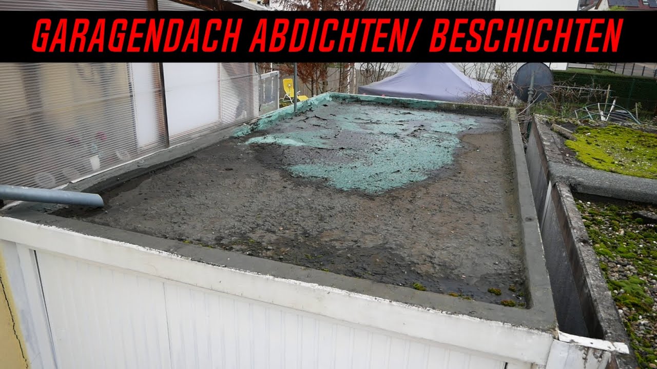 Garagendach neu beschichten ohne Bitumen, Flachdach sanieren, Asbest Test