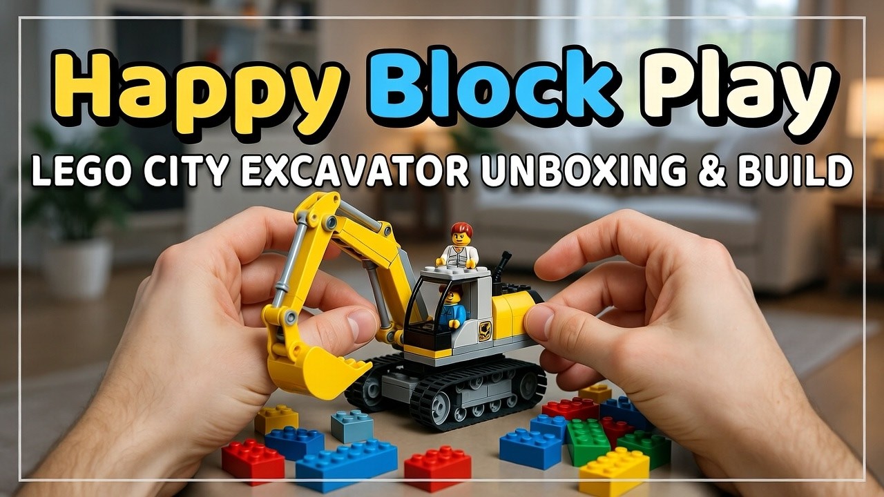 Lego City Excavator Construction Vehicle – Hands Only Build & Play