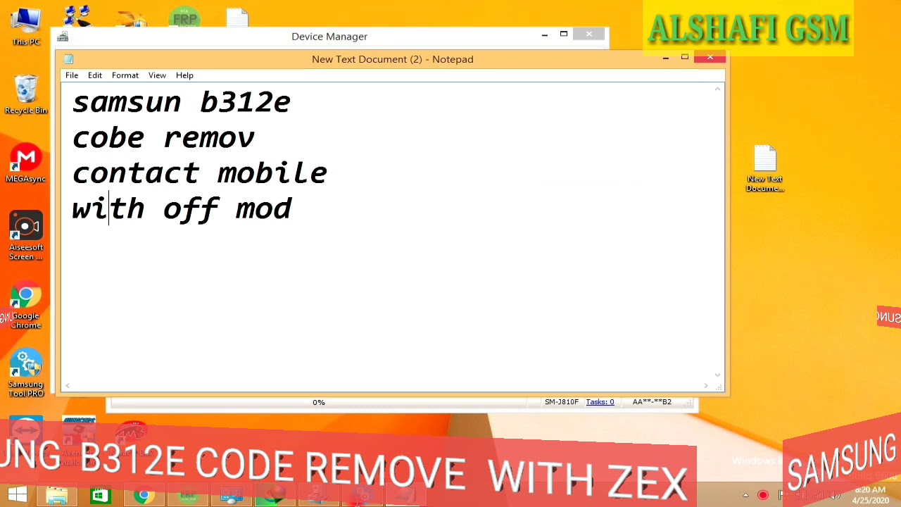 SAMSUNG  B312E PASSWORD  CODE  REMOVE WITH ZEX