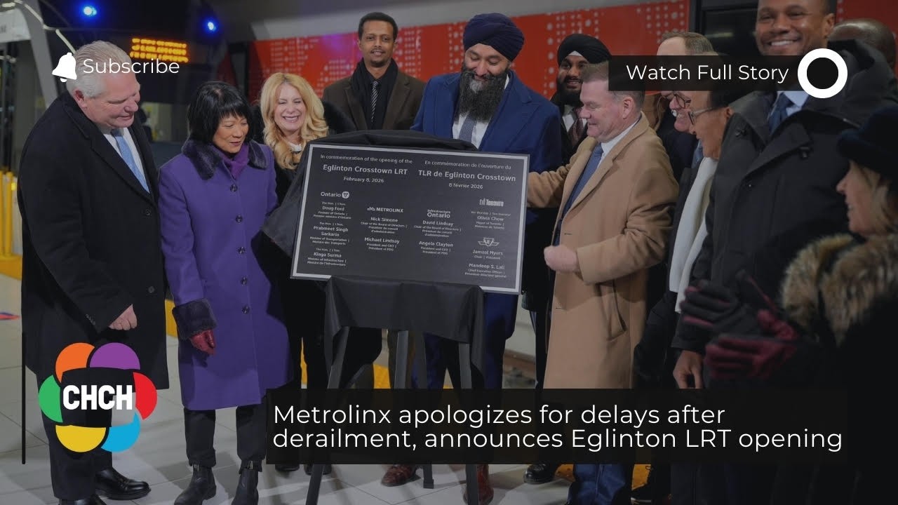 Компания Metrolinx приносит извинения за задержки после схода поезда с рельсов и объявляет об отк...