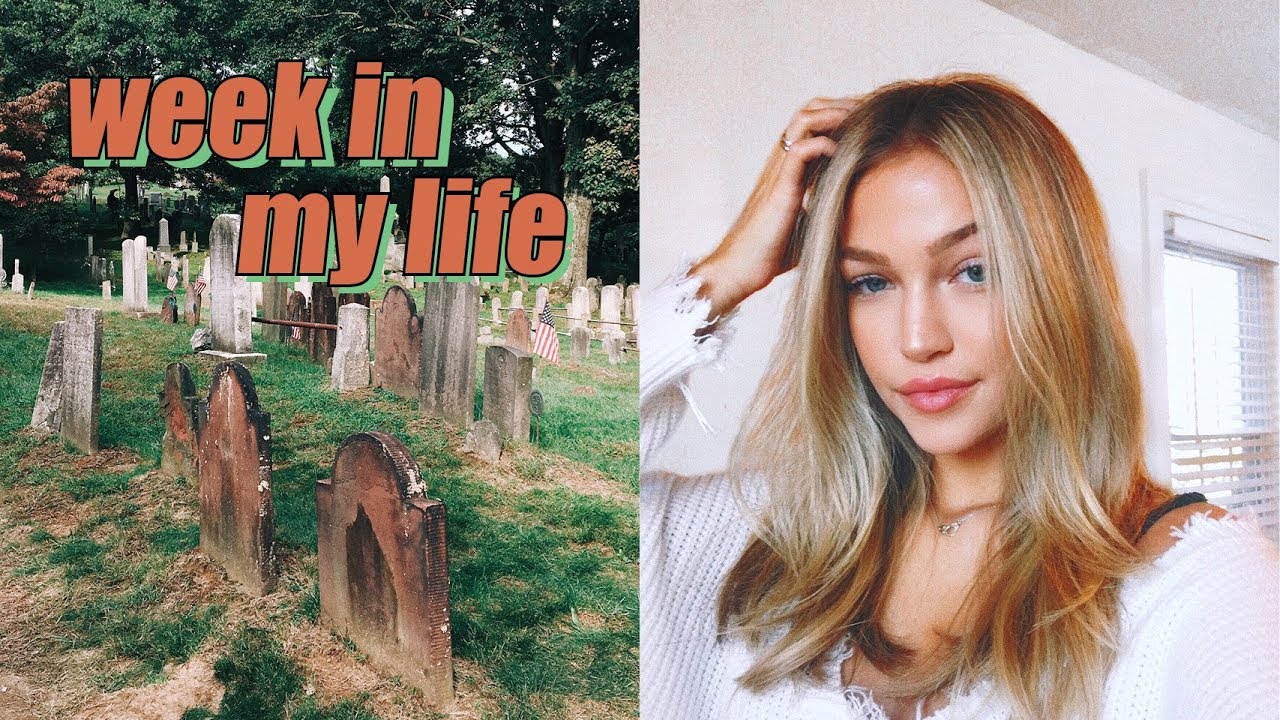 college week in my life: fall festivities, cutting my hair, girls' night | maddie cidlik