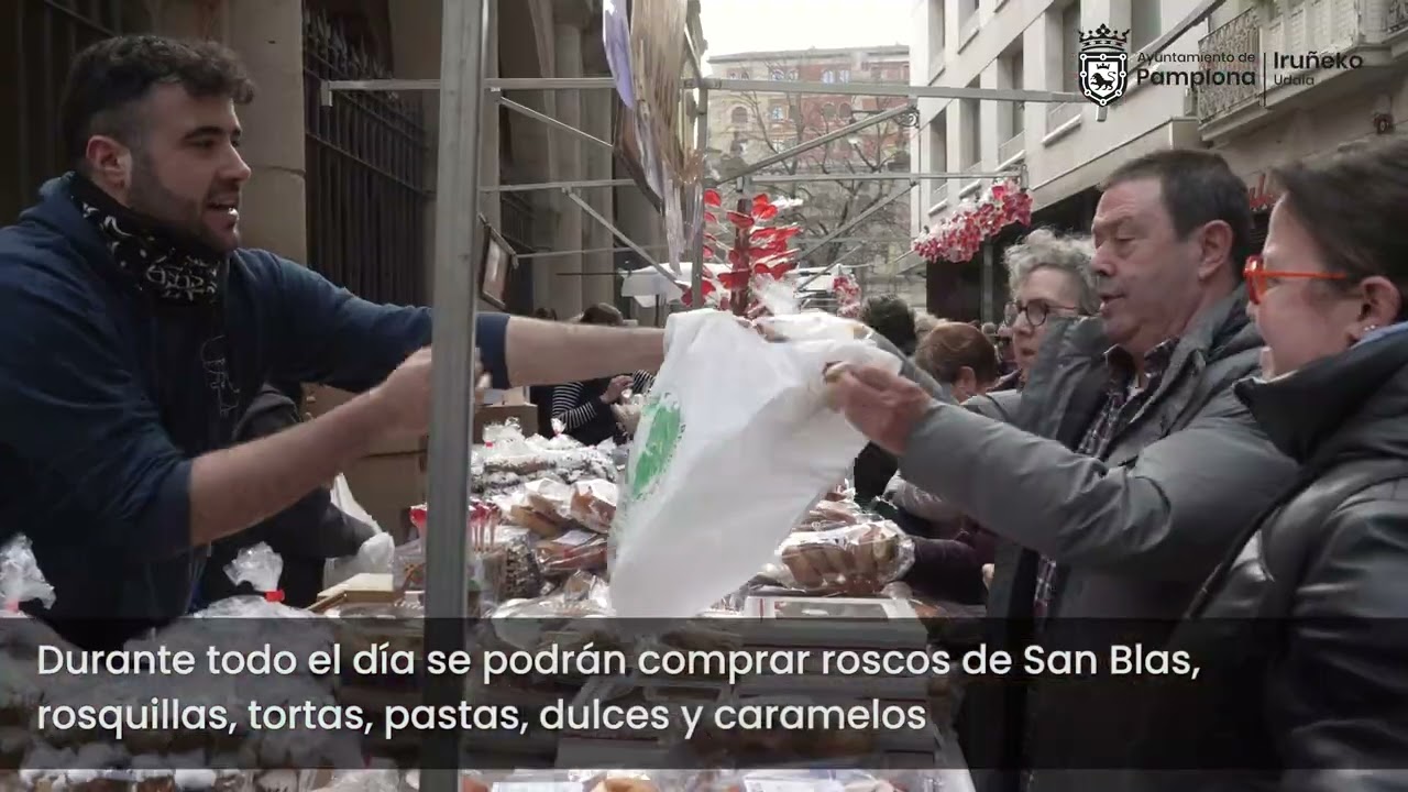 Así se celebra San Blas en las calles de Pamplona