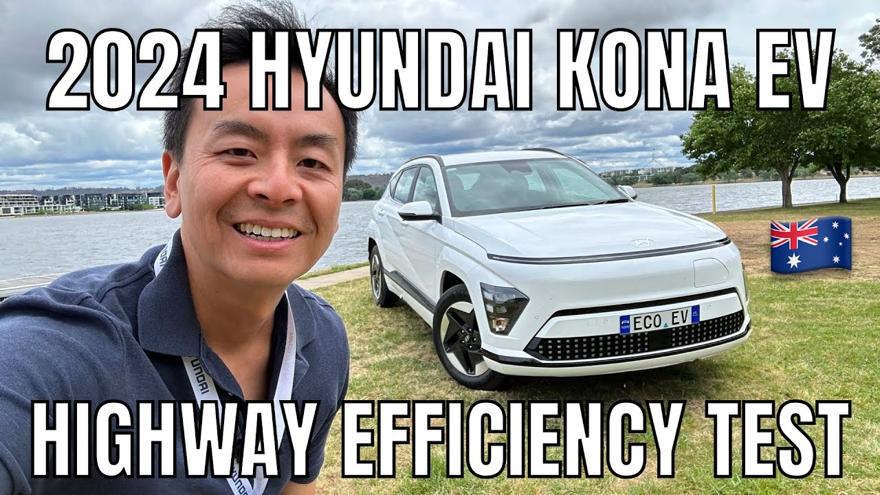 2024 Hyundai Kona Electric Vehicle Highway Efficiency Test Australia