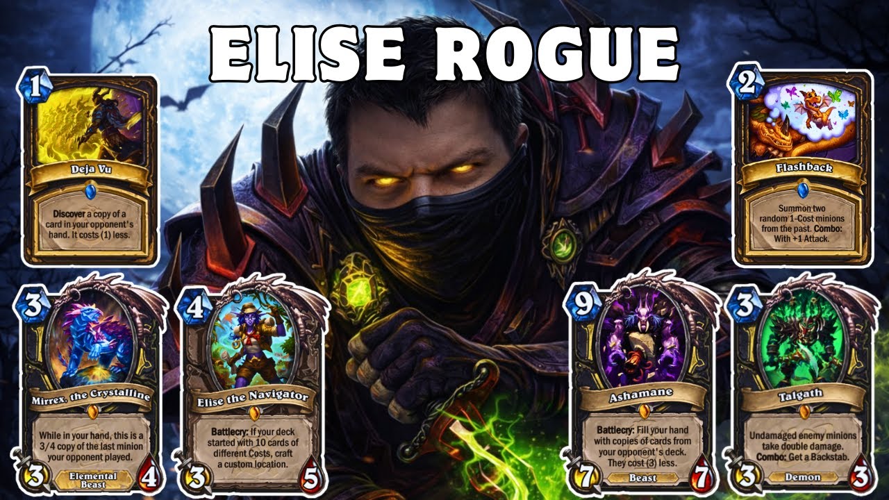 Homerun &mdash; Best Elise Rogue Deck to Climb Legend &mdash; Hearthstone Standard