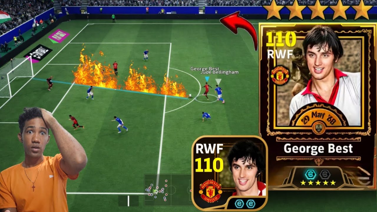 😲 George Best CENTROAVANTE Big Time QUEBROU o JOGO no eFootball 2026 Mobile
