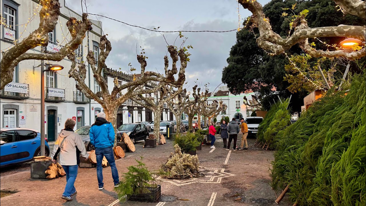 В прямом эфире: День витрин в Понта-Делгада 🛍️ 🎄 🎅, Сан-Мигель Азорские острова, Португалия 🇵🇹 - ...