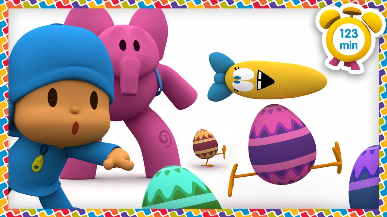 🥚POCOYÓ en ESPAÑOL - La caza de Huevos de Pascua [123 min] CARICATURAS y DIBUJOS ANIMADOS para niños