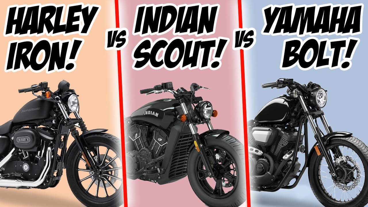 Harley IRON vs Indian SCOUT vs Yamaha BOLT!