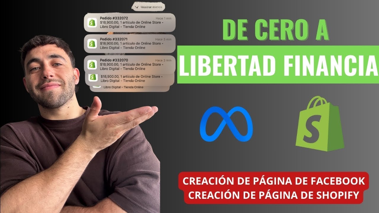 Cómo crear una TIENDA en SHOPIFY y una página de FACEBOOK para vender en 10 minutos.