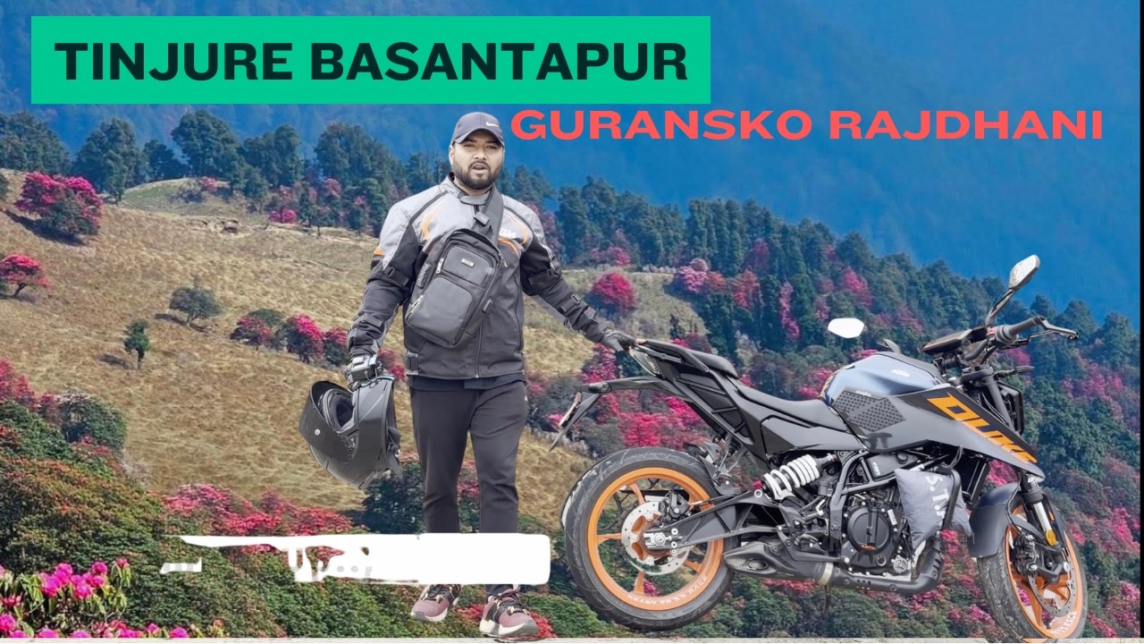 TINJURE BASANTAPUR GURANSKO RAJDHANI II MOTOVLOG IN HILLY AREA