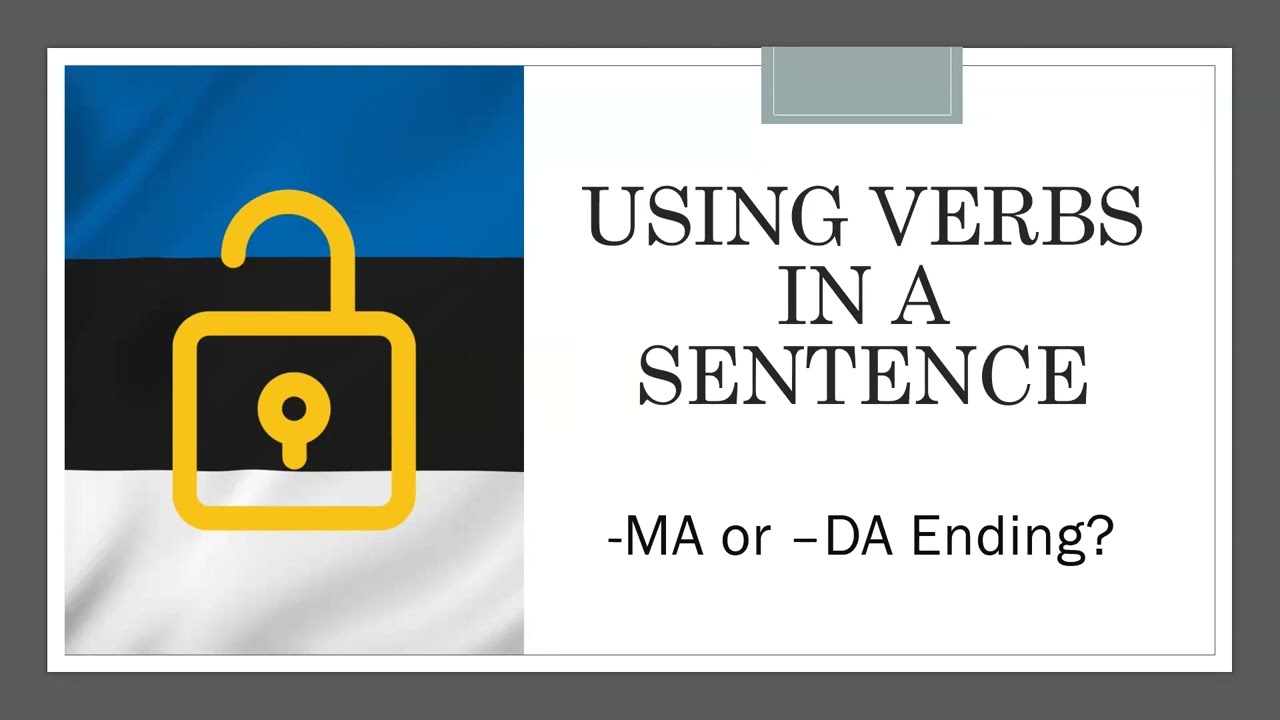 Learn Estonian - Verb Infinitives Explained