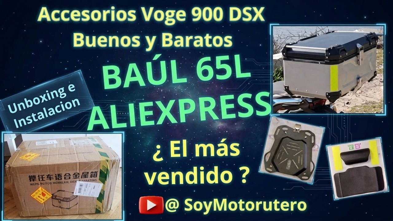 El Baúl para motos de Aliexpress  mas vendido. Review y tutorial instalación en la Voge DSX 900 DSX