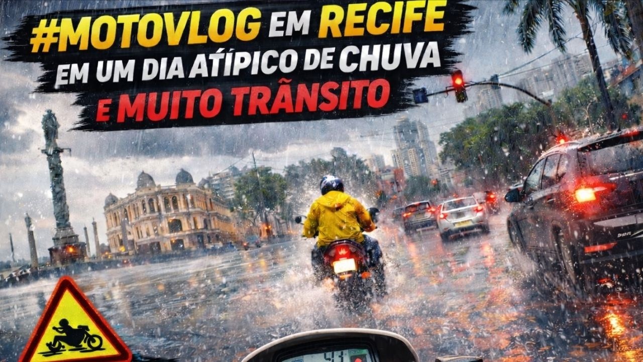 RECIFE VIROU UM CAOS! 🌧️Dia de muita chuva foi na RMR; Tenso. #Recife #fyp #motovlog
