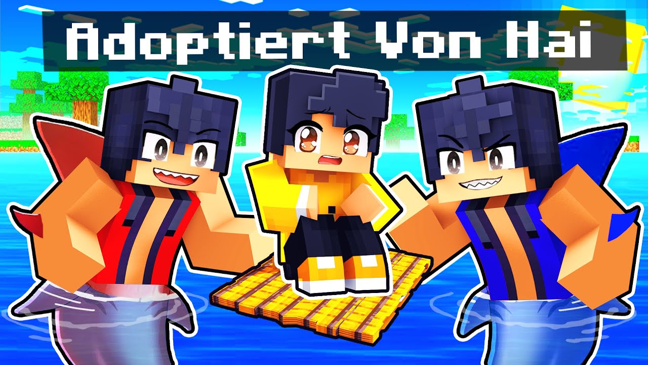 ADOPTIERT von EINER HAI FAMILIE in Minecraft! 🦈