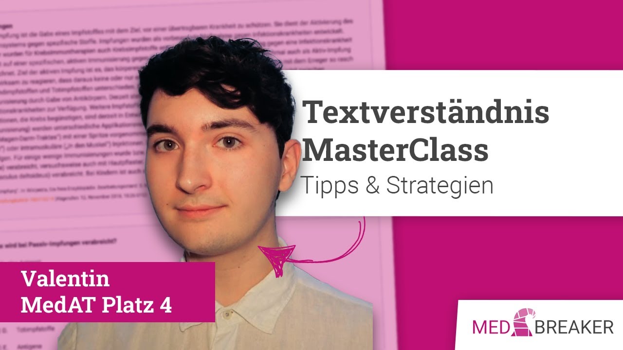 Textverständnis für den MedAT | So habe ich alle Punkte im TV geholt | MedAT MasterClass TV