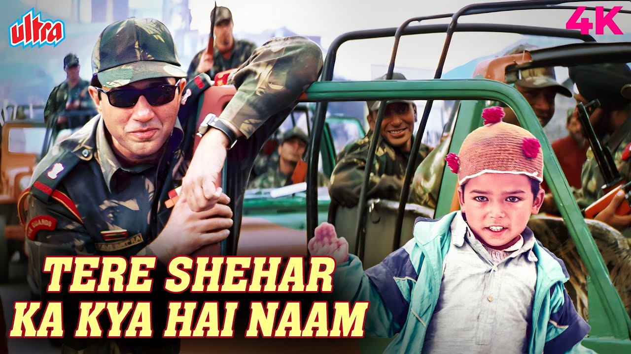 Tere Shehar Ka Kya Hai Naam 4K Video Song | The Hero | Sunny Deol | Udit Narayan, Alka Yagnik