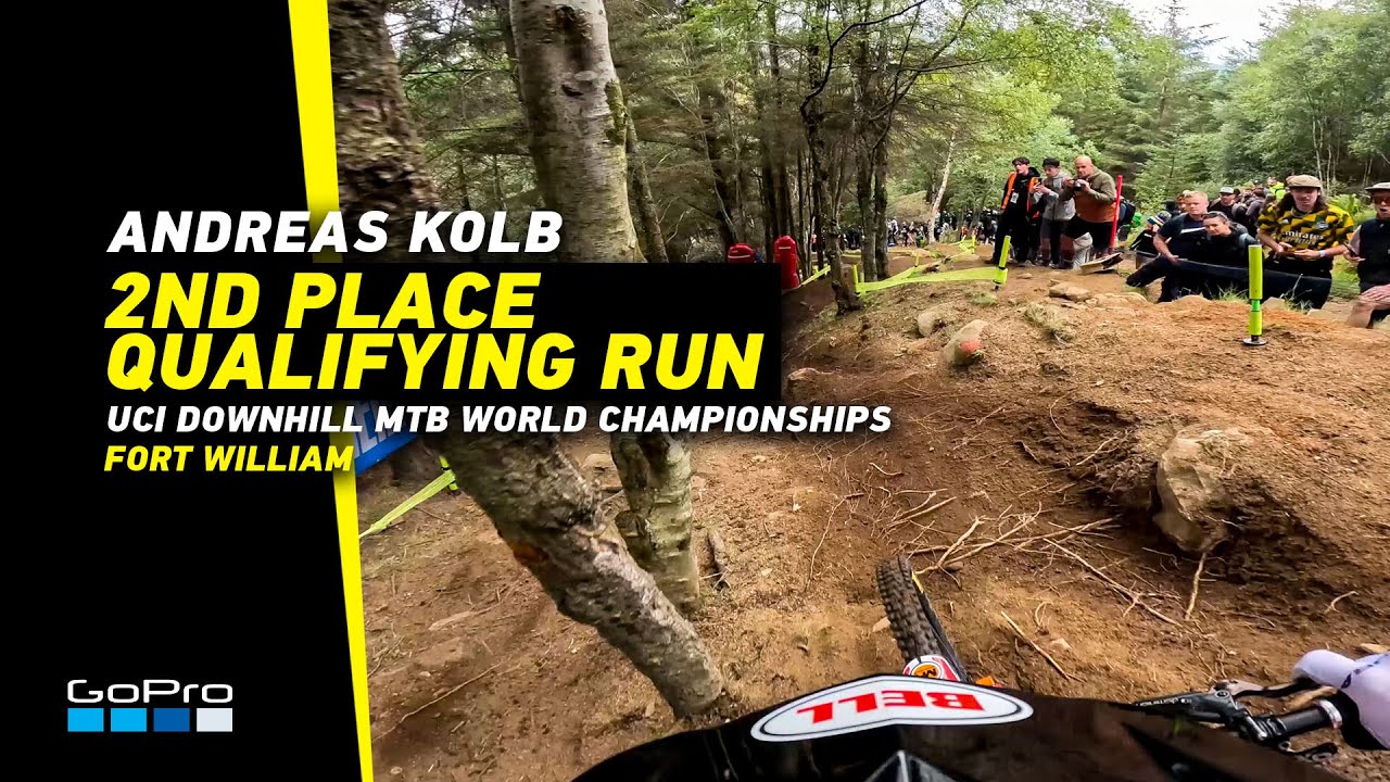 GoPro: Andreas Kolb 2nd Place Qualifying in Fort William | 2023 UCI DHI MTB World Championships