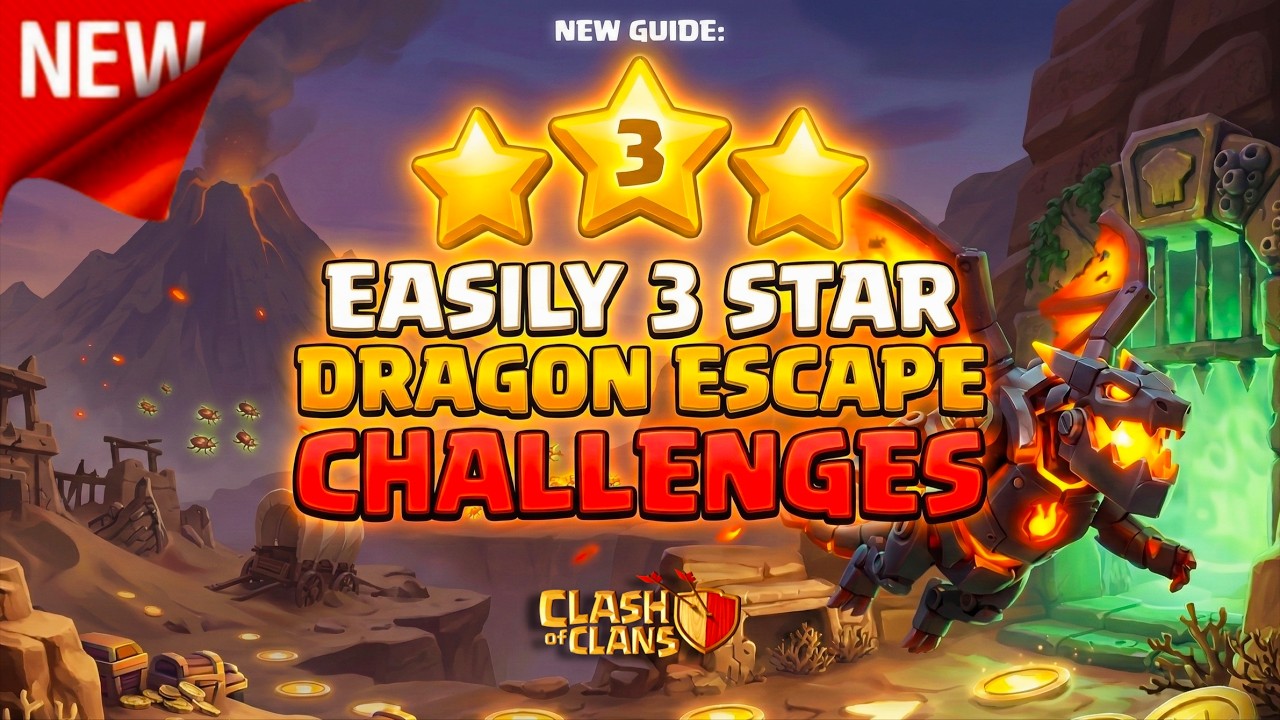 Easily 3 Star Dragon Escape Challenges 5-8 (Clash of Clans)