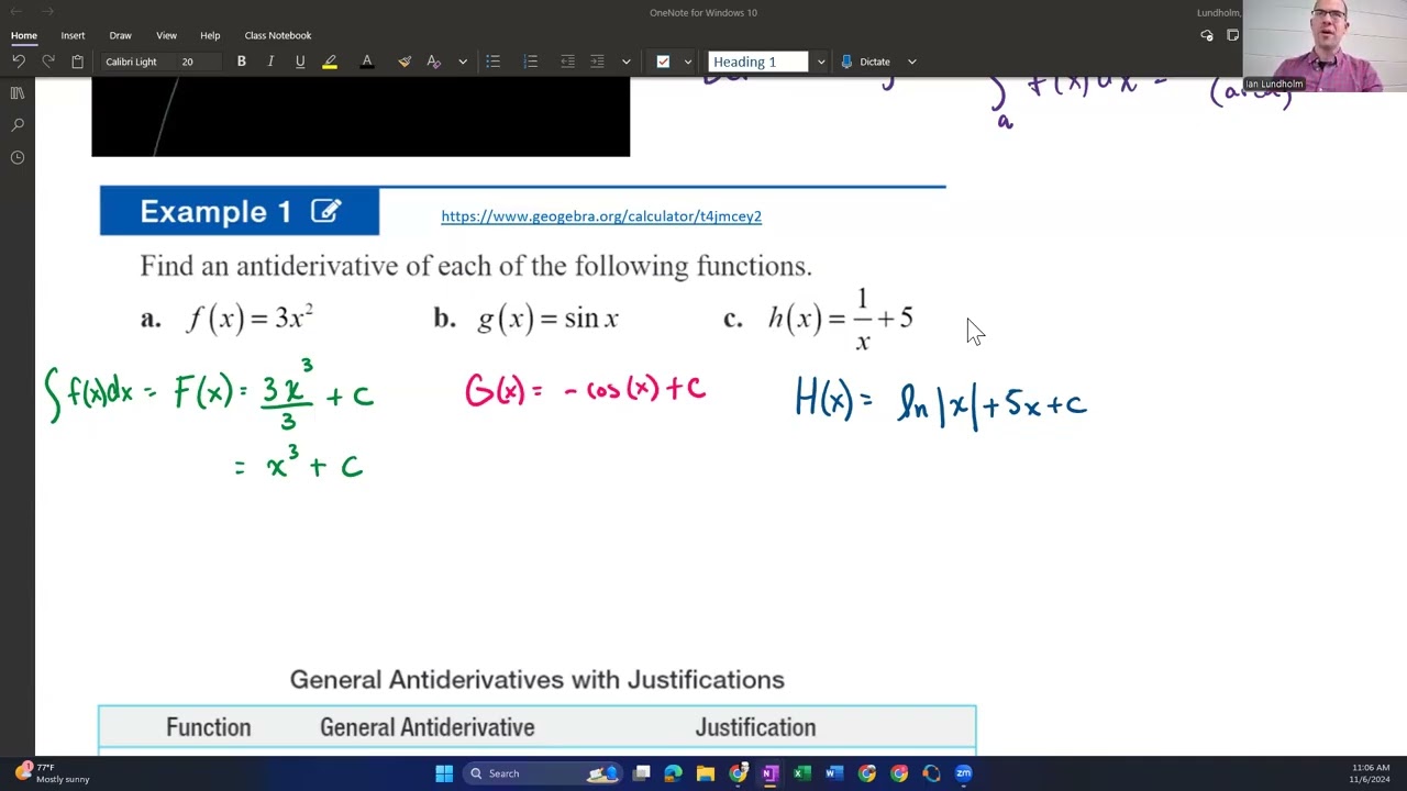 4.7-5.1 Antiderivatives and Intro to Riemann Sums
