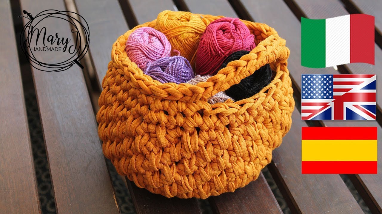 Cestino all'uncinetto A | punto canestro | MARYJ HANDMADE