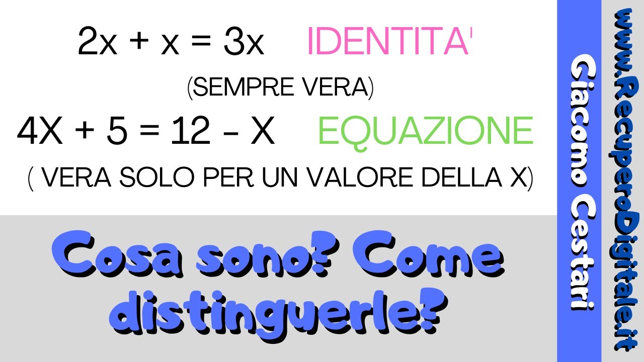 01 identità ed equazioni