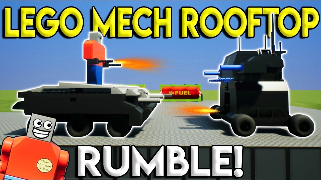 LEGO MECH ROOFTOP BATTLE! - Brick Rigs Destruction Gameplay Challenge - Lego Building