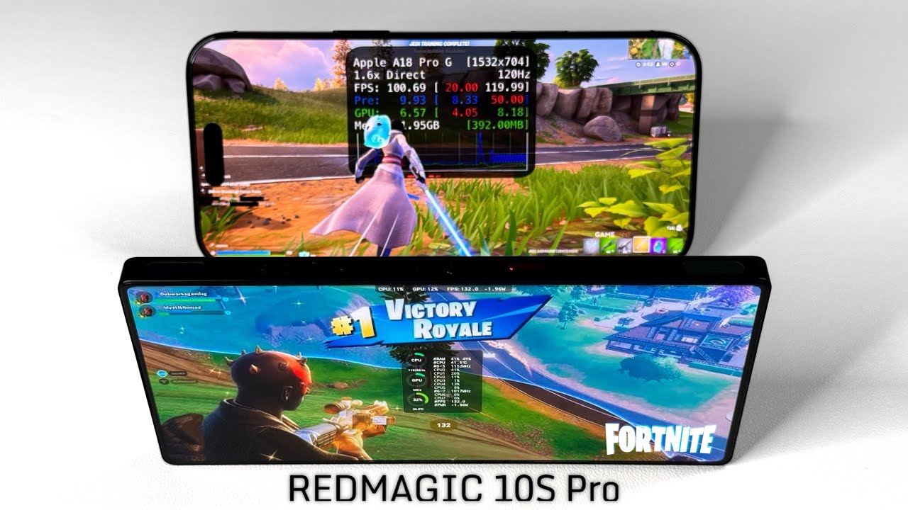 New Gaming King! REDMAGIC 10S Pro vs iPhone 16 Pro Max in Fortnite Mobile Gaming Test.