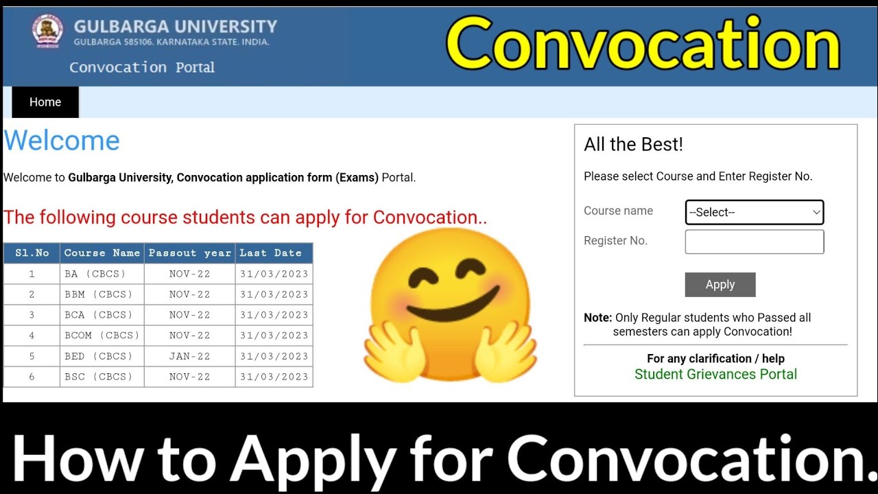 Apply Convocation Certificate all UG Degree courses gulbarga University || Get MBA degree placement
