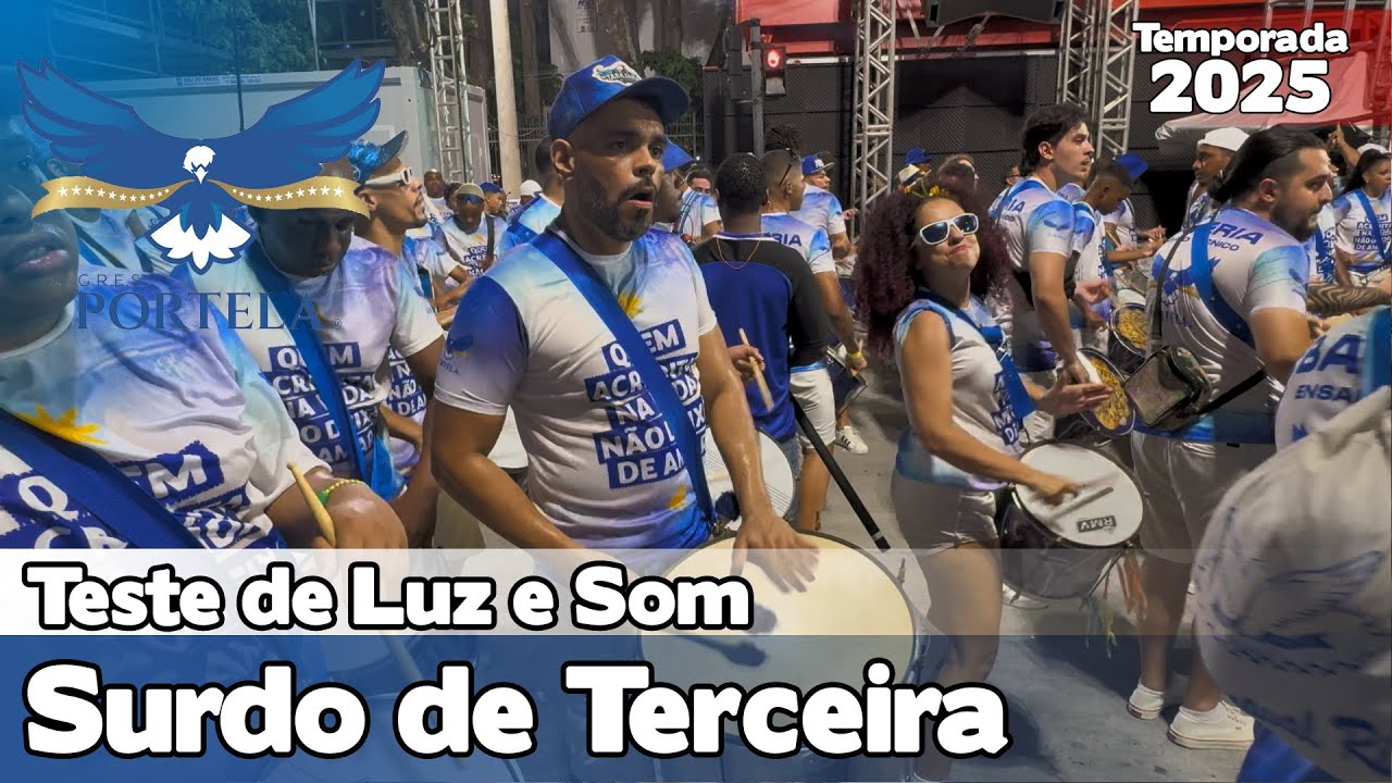 Portela 2025 | Surdo de Terceira   - Ensaio Técnico Teste de Luz e Som |  Samba ao vivo #ET25