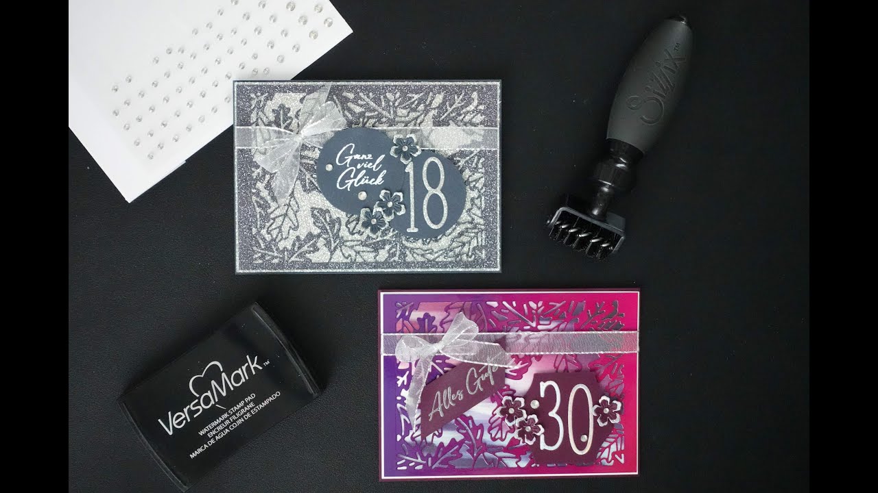 Glitzer Karte ~ runder Geburtstag – Schöne Herbstzeit - Bastel-Anleitung - Stampin up