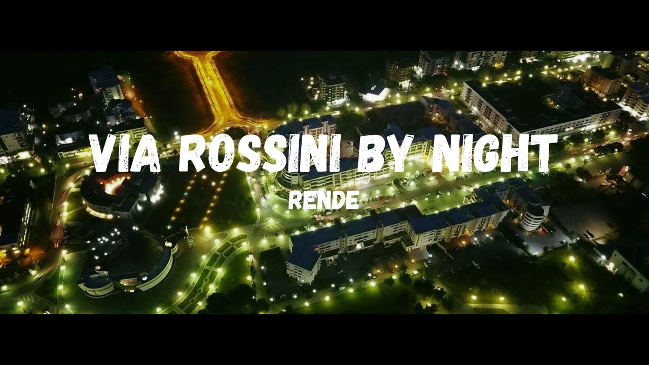 Piazza e Parco Rossini by night - Rende (CS)