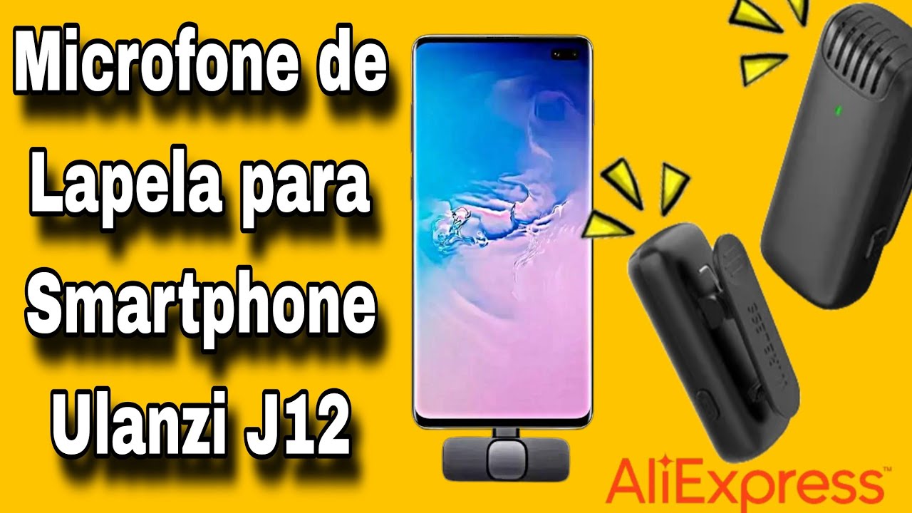 EXCELENTE! Ulanzi J12 - Microfone de Lapela para SMARTPHONE.
