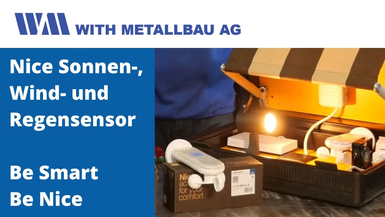☀️💨 Nice Sonnen-, Wind & Regensensor DOMI WS/WSC/WSR – Autonome Beschattungssteuerung